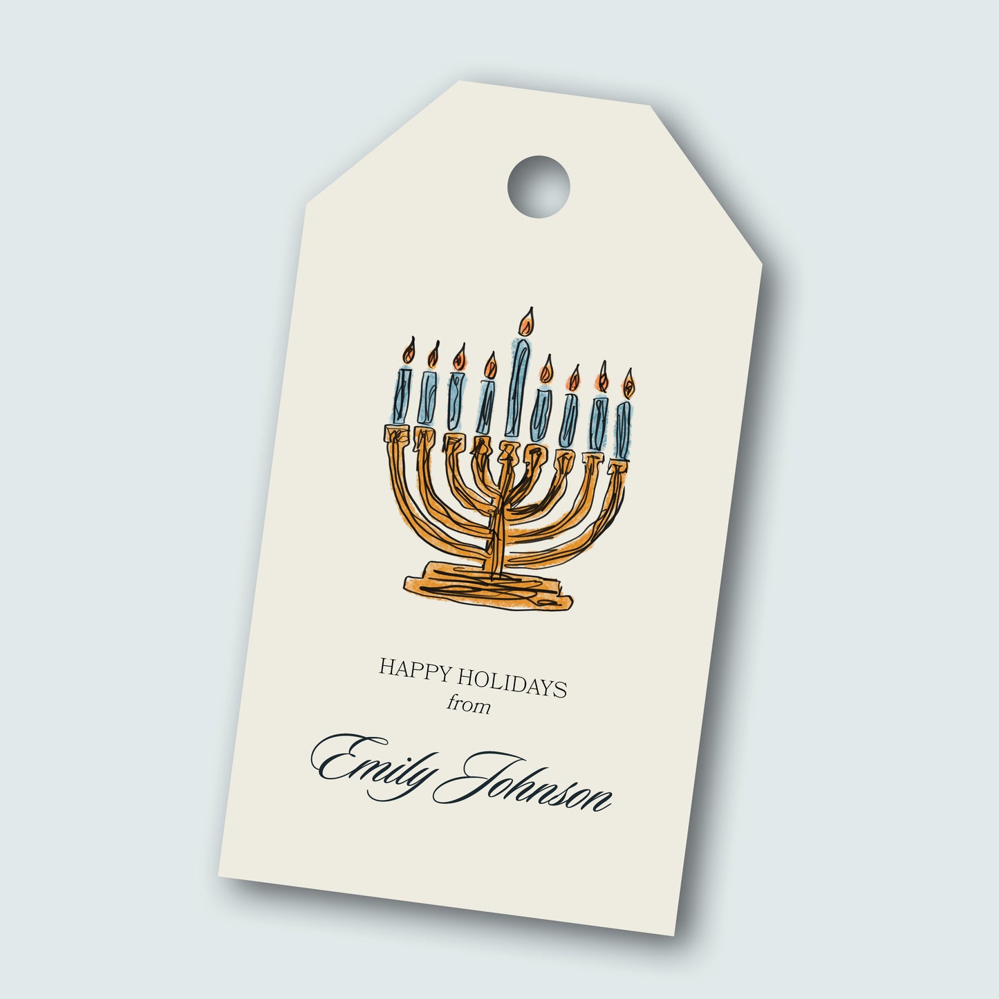 Gift Tag Menorah (set of 12)