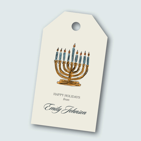 Gift Tag Menorah (set of 12)